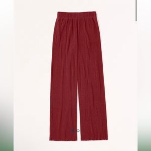 Abercrombie and Fitch Wide Leg Red Pants